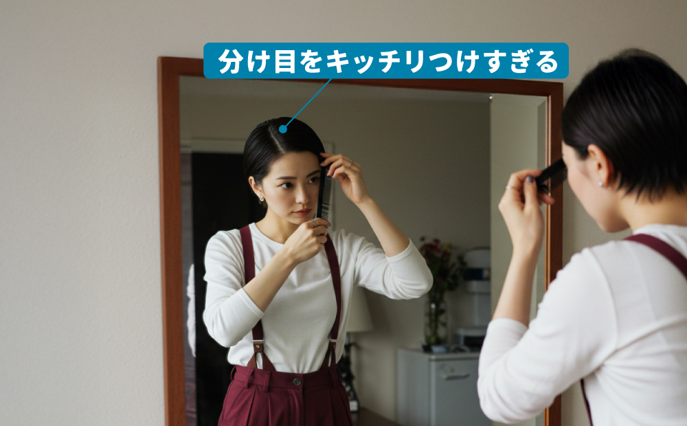 ジェルやポマードでしっかりと分け目を作る