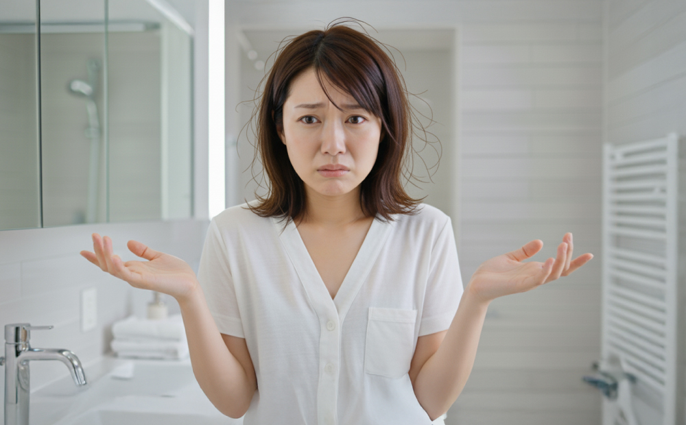 アホ毛で困る女性